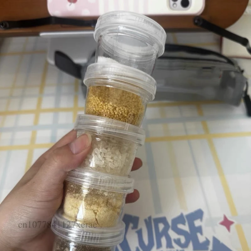 5-piece Set Outdoor Portable Camping Spice Kit Spice Container Bag Clear Seasoning Bottles Food Grade Condiment Container