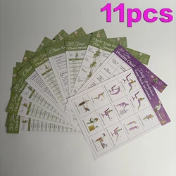 Chair Yoga Program Guide - 11 - Piece Home Exercise Poster Set with Illustrated Instructions (11pcs Exercise Guide)