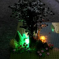 LED Light Brick 5Pcs Round 2x2 Dot Flash Color Light Emitting Classic Accessories Compatible Leduo Construction Building Blocks 2