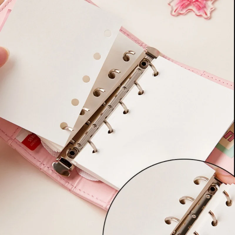 Korean Pink Heart Ring Binder Detachable Journal for KPOP Idol