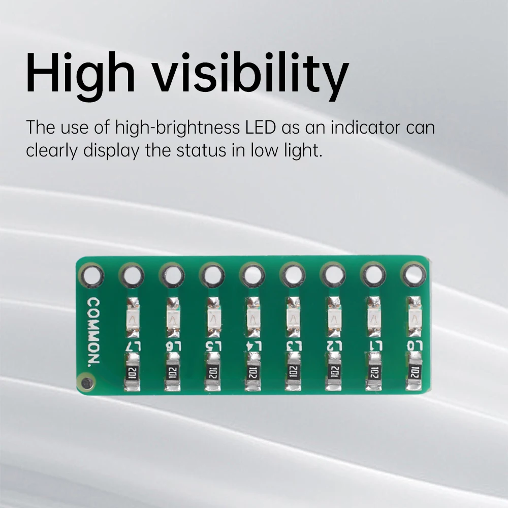 8-segment LED Port Test Lamp Indicator Indicator Light Flowing Light Module Red Green and Blue Colors Optional