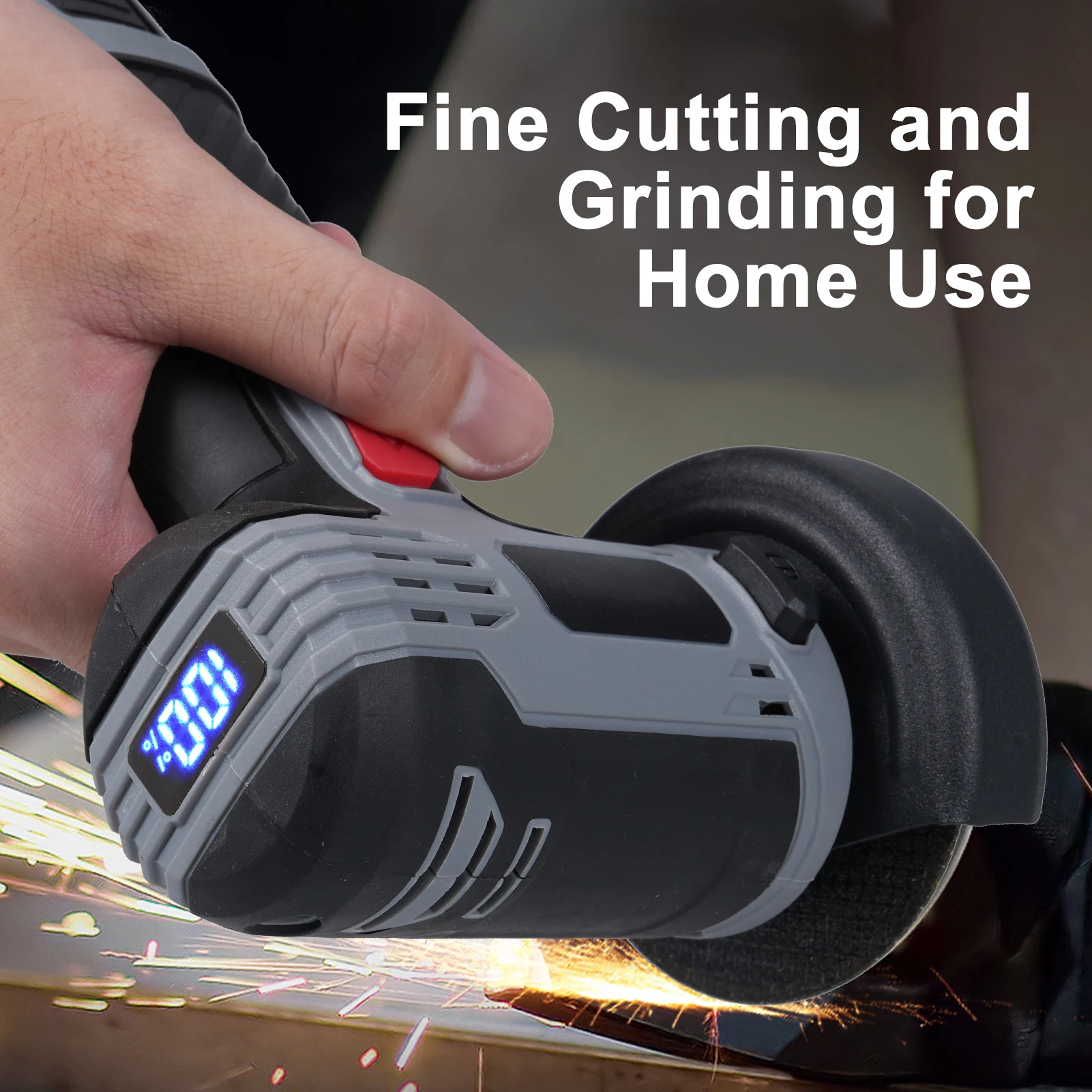 Brushless Angle Grinder 28000RPM Cordless Angle Grinder Electric Grinding Tool Mini Angle Grinder with 16.8V 2*1500mAh Battery