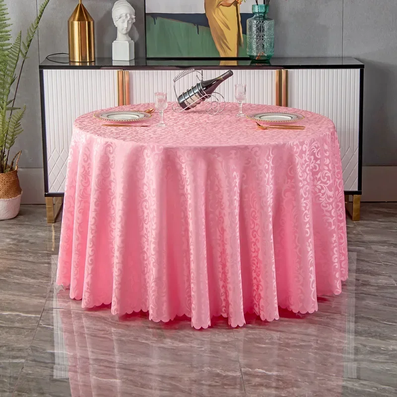 

European Style Hotel Wedding Wedding banquet restaurant simple cloth big circle v-tablecloth green