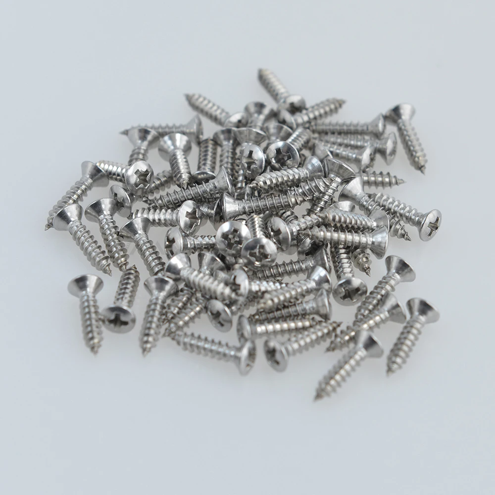 20pcs 기타 픽가드 플레이트 ST/TL LP/SG 일렉트릭 기타베이스 기타베이스 나사 기타 부품 용 스테인레스 스틸 나사