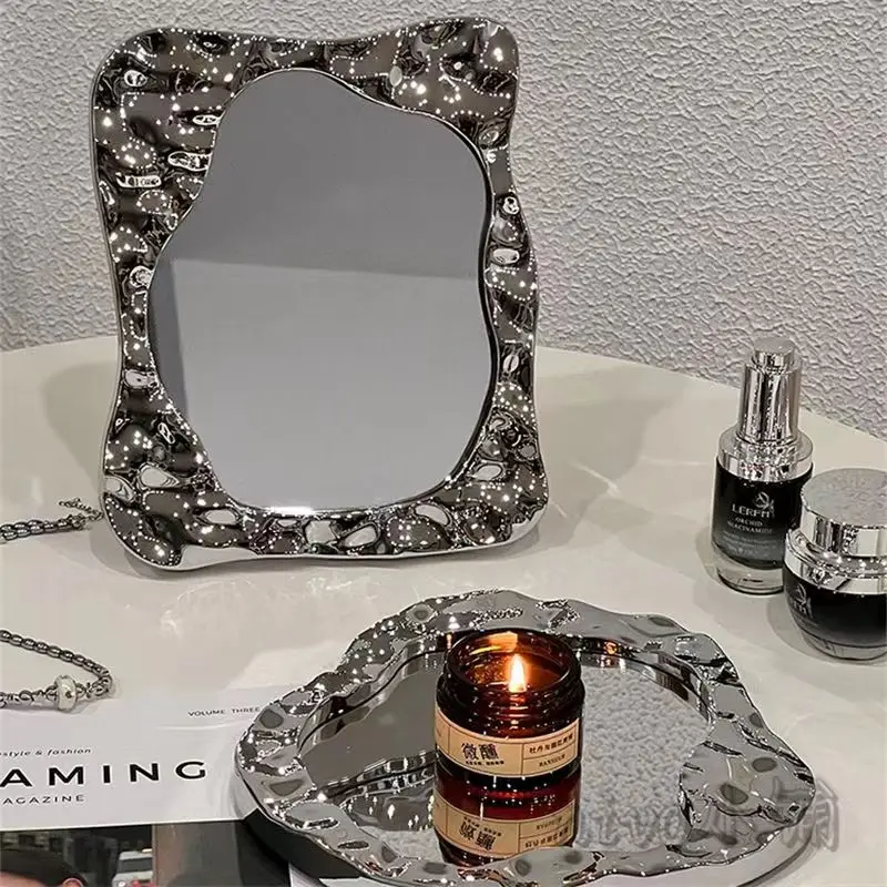 NordicElectroplateSilverHorizontalWaterRippleLivingRoomHome