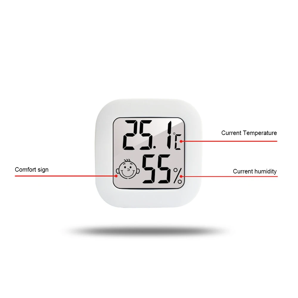 Termometro digitale LCD igrometro ambiente interno misuratore di umidità della temperatura elettronico misuratore di temperatura stazione meteorologica per la casa