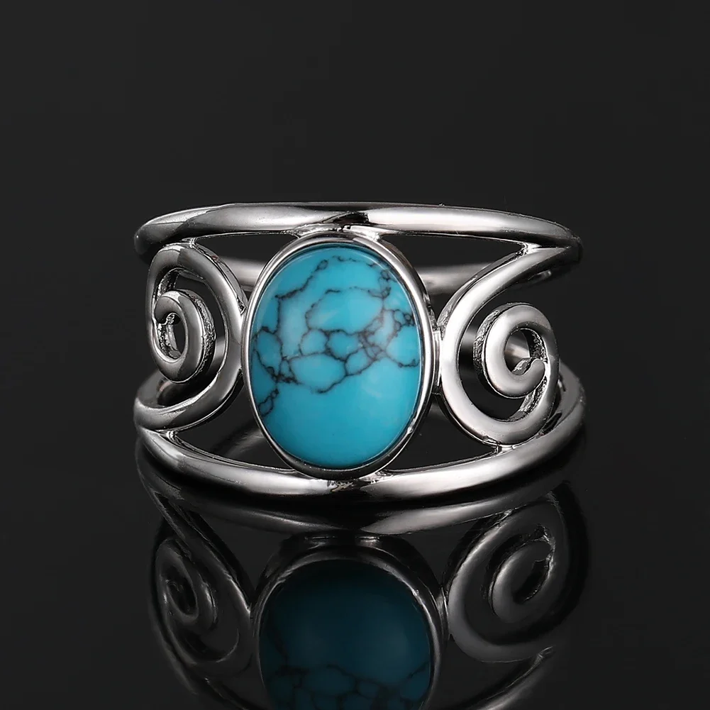 Elegant Green Jade Gemstone Silver Ring - Vintage Style Women's Fine Jewelry