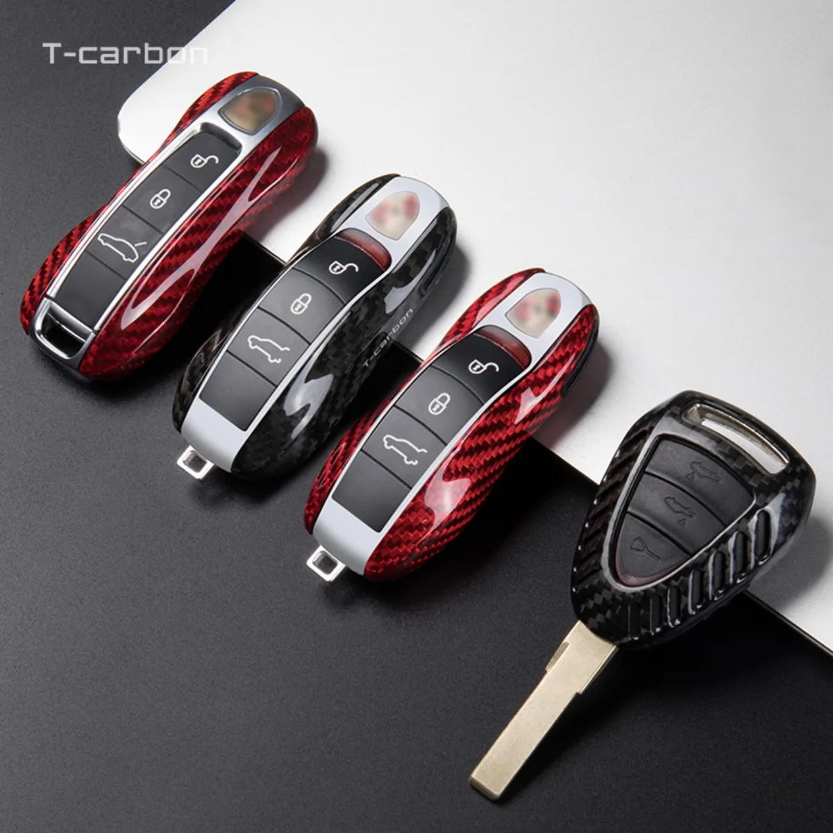 T-carbon Carbon Fiber Porsche Key Cover Key Fob Cover India