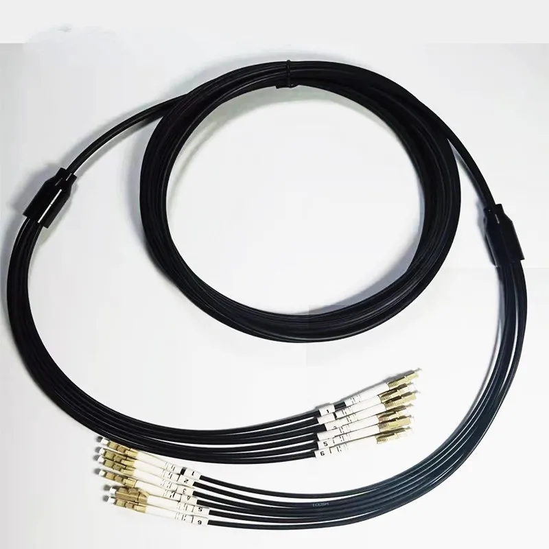 TPU Armored Optical Cable,OM3-300 Multimode, 2/4/6/8 Cores,Flexible Fiber Optic Jumper,With Drum PCD380,Protective Cover,300m