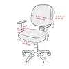 2pcs/set Water Repellant Office Chair Cover Polar Fleece Stretch Computer Chair Slipcovers Rotating Gaming Seat Cover Protector 2
