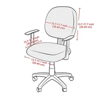 2pcs/set Water Repellant Office Chair Cover Polar Fleece Stretch Computer Chair Slipcovers Rotating Gaming Seat Cover Protector 2