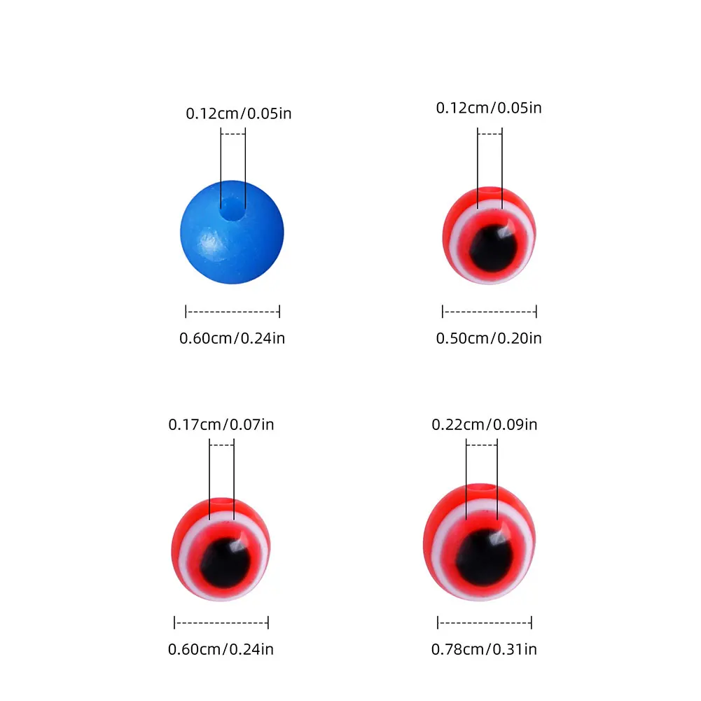 야간 발광 낚시 구슬 5mm/6mm/8mm 낚시 하드 구슬 낚시 장비용 낚시 구슬