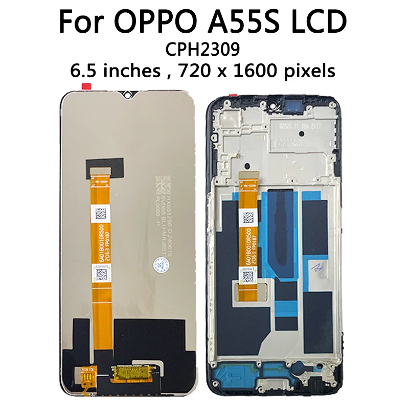 A55 Display For Oppo A55 4G CPH2325 LCD Display Screen+Touch