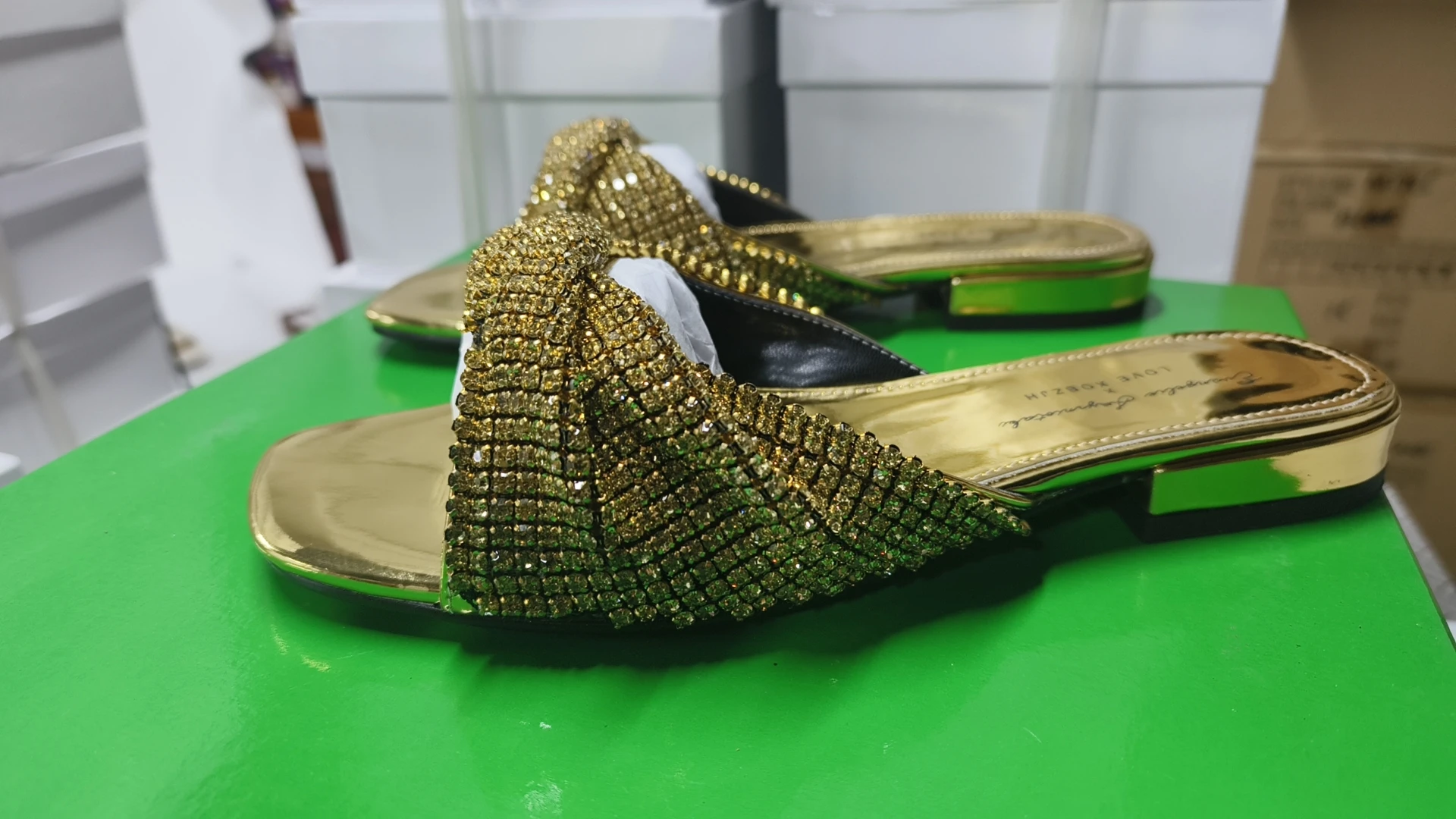 UVS Party Wear Ladies Black Ankle Strap Flat Sandals at Rs 180/pair in Delhi