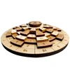 Turntable Digital Huarong Road Number Puzzle Wooden Montessori Toys IQ Test Brain Teasers Math Games For Kids Rompecabezas Niños 6