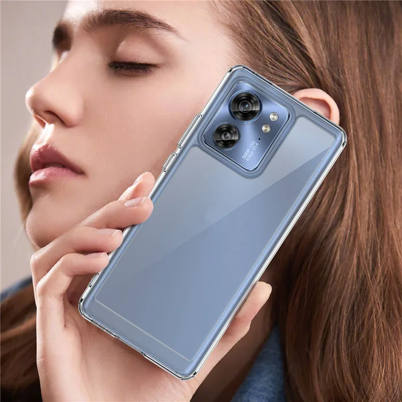 Per Motorola Edge 40 Custodia Motorola Moto Edge 40 Cover Tpu Border Acrilico Backplane Custodie Protettive Per Motorola Edge 40