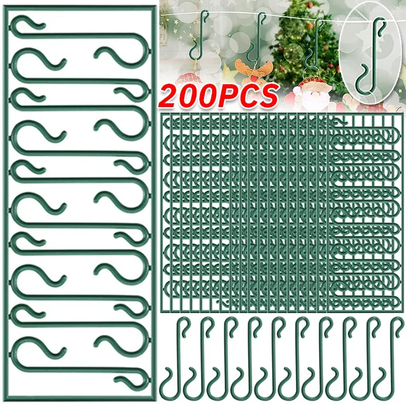 Christmas Decorations 4cm Mini Hooks For Christmas Ornament S-Shape Hanging Hook Xmas Tree Balls Pendant Decorations Navidad New Year Party