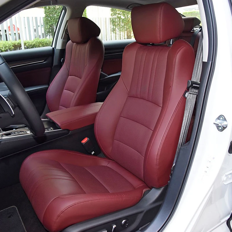 Custom Fit Car Seat Covers Accessories 5 Seats Full Set PU Leather Specific for Honda Accord