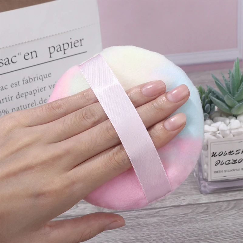 

Round 10.5CM Cosmetic Villus Soft Plush Powder Colors Puff Sponge Talcum Powder Cosmetic Makeup Tools