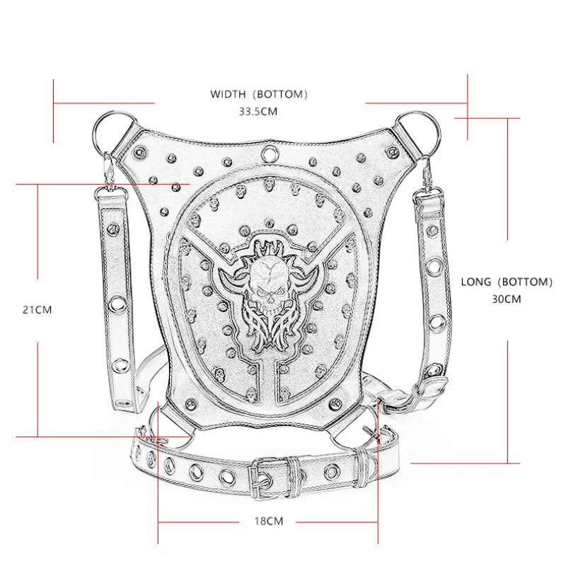 Женская сумка на плечо Chikage в стиле рок-панк, вместительная Изысканная забавная уличная дорожная многофункциональная Сумочка через плечо унисекс