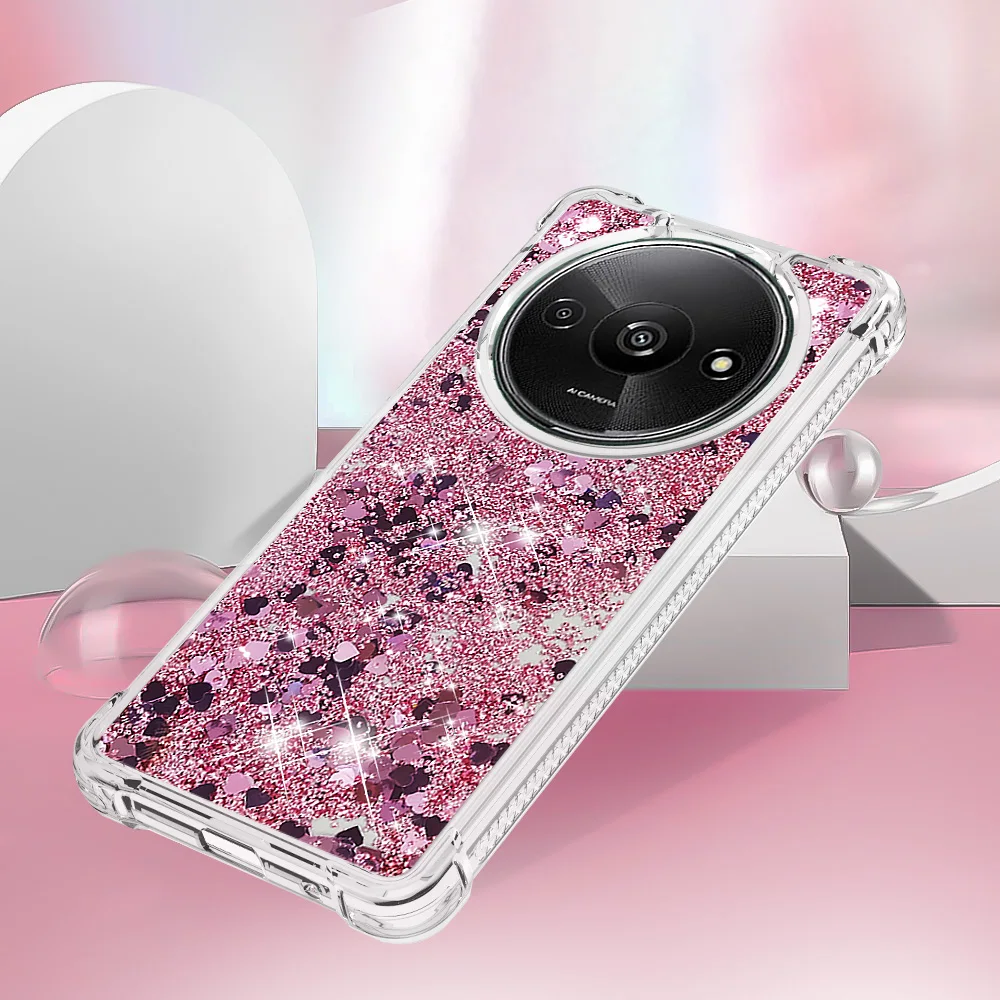 Bling Glitter Liquid Silicone Shockproof Quicksand Phone Case