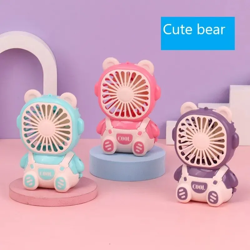 2024 Summer New Mini Fan USB Handheld Rechargeable Student Portable Wind Super Quiet Cute Desktop Bed Outdoor Gift 3