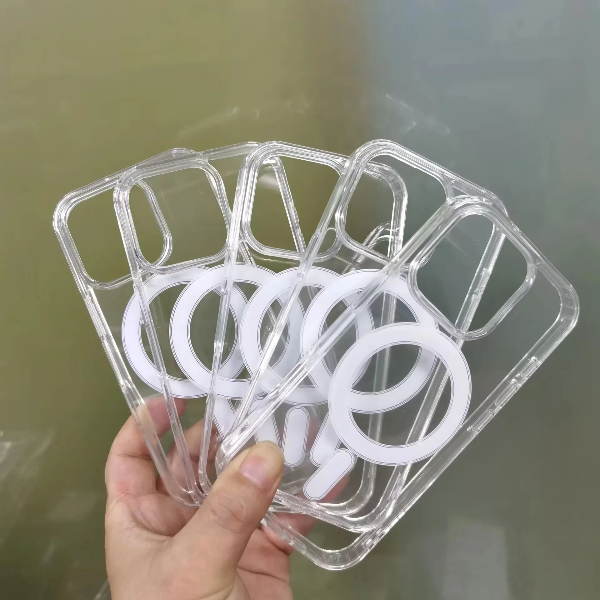 Sleek Transparent MagSafe Shockproof Case with Magnetic Charging Feature