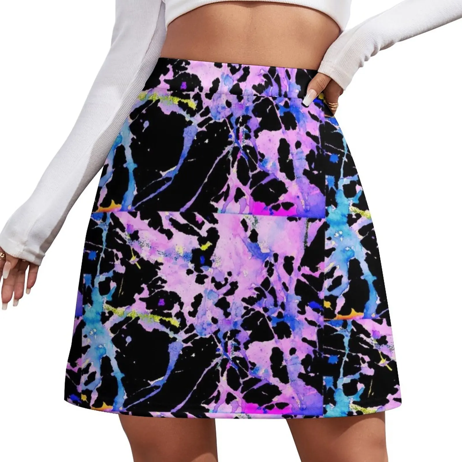 

Женская мини-юбка в Корейском стиле, фиолетовая неоновая юбка-брызговик, винтажная одежда в стиле 90-х, летнее платье для девушек, 2024