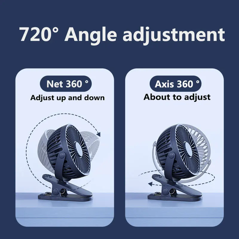 Xiaomi New USB Handheld Clip Fan Portable Rechargeable Fan High Quality Student Wireless Electric Fan Small Cooling Ventilador 6