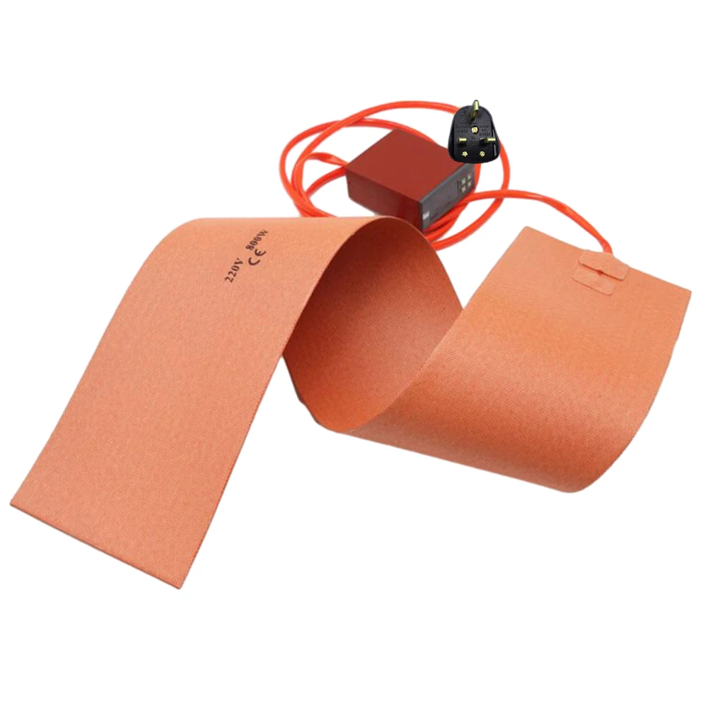

Practical Heater UK Silicone Heater 150*900mm 220V 800W Even Heating Heating Home Improvement Pad Plug UK Silicone