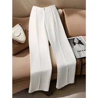 Plus Size 1XL-5XL New Women's Summer Loose Straight Leg High Waisted Chinese Style Pants