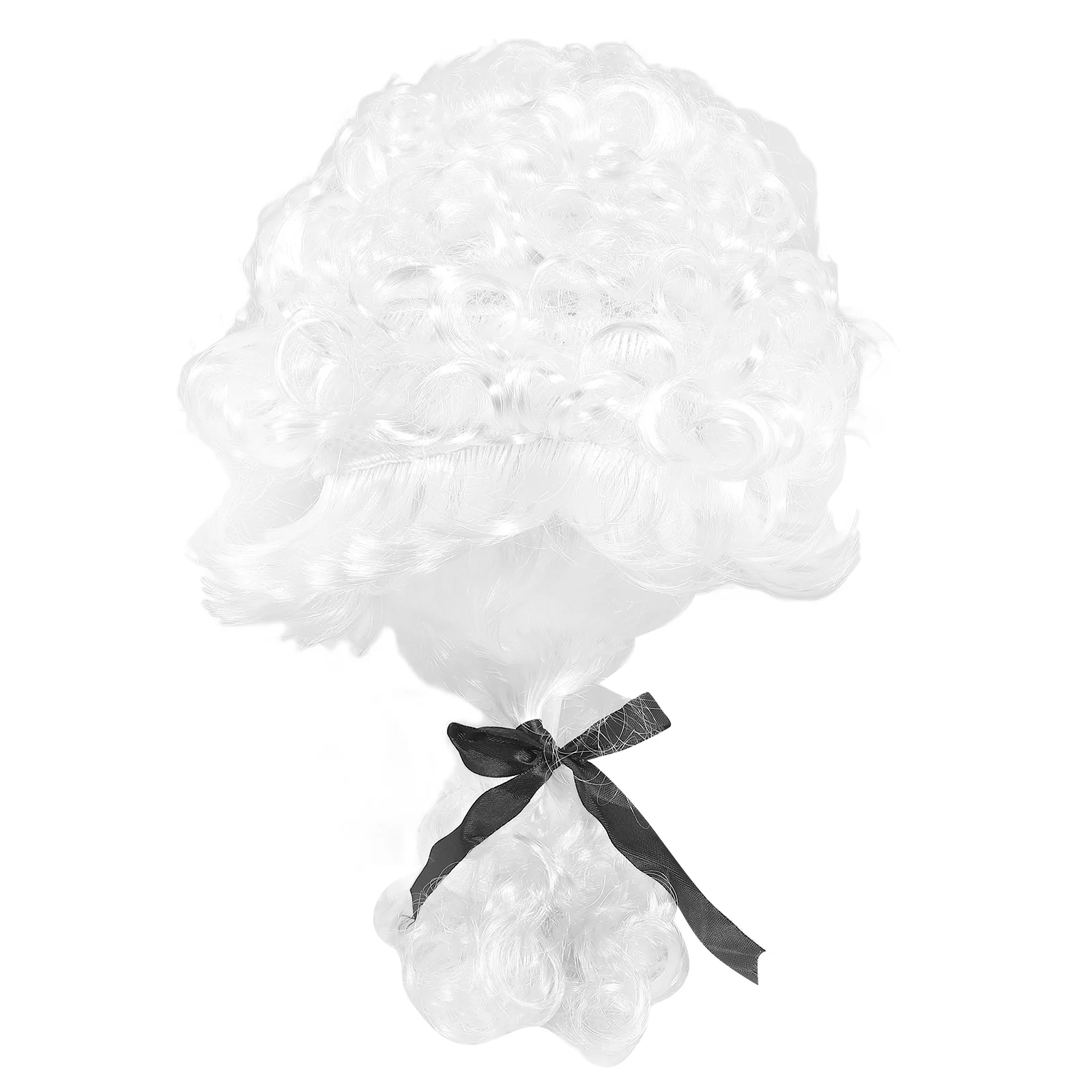 

Judge Curly Wigs Human Hair for Kids Men Headdress Cosplay Props Performance Fancy Polyester Child