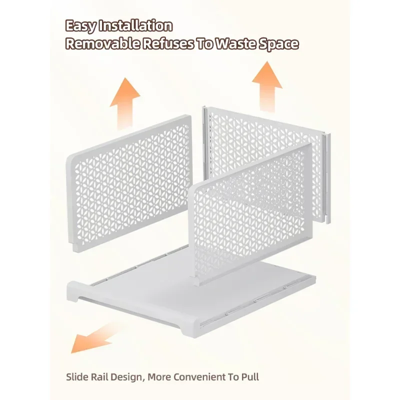 Pull-out type Closet Storage Shelf Wardrobe Organizer Layered Organizers of Cabinets and Drawers Clothes Storage Organizer 4