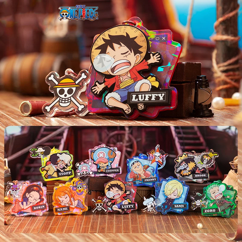 

Genuine One Piece Anime Figure Luffy Chopper Zoro Acrylic Blind Box Pendant Kawaii Nami Robin Keychain Pendant Decoration Gift