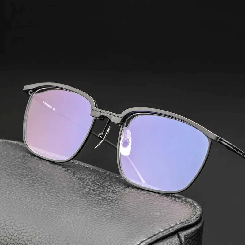 

Japanese Titanium Glasses Frame Eyeglasses Fashion Rectangle Half Optical Men Women Prescription Myopia Spectacles Oculos