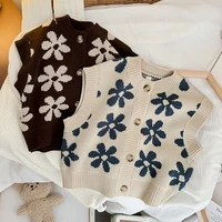 Autumn Baby Sweater Vintage Knit Kids Vests for Girls Boys Waistcoat Children Cardigan Coat Infant Clothing Baby Clothes 1