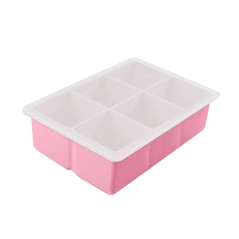 Large Silicone Ice Cube Tray with Lid - Stackable and Flexible