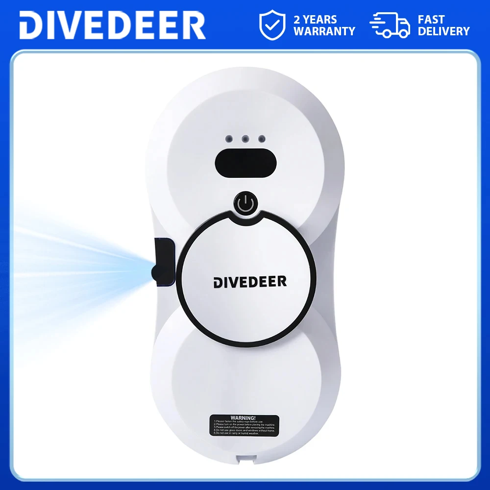DIVEDEER Window Cleaning Robot Large Suction Spray Electric Window Cleaning Robot Anti-fall Remote Control Vacuum Cleaner