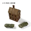 1: 72 Eastern European Second Floor Building Scene Wooden Assembly Model Decoration DIY Handmade Gift 3