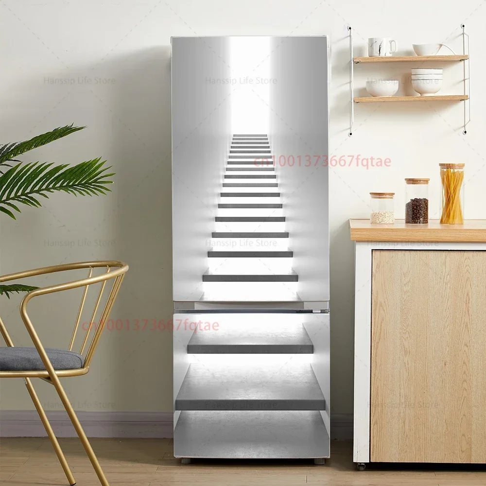 thumbnail image 1 of Calcomanías para puerta de refrigerador con estampado de frutas realistas en 3D, para despegar y pegar, impermeables, para puerta de refrigerador de cocina, 1 of 5