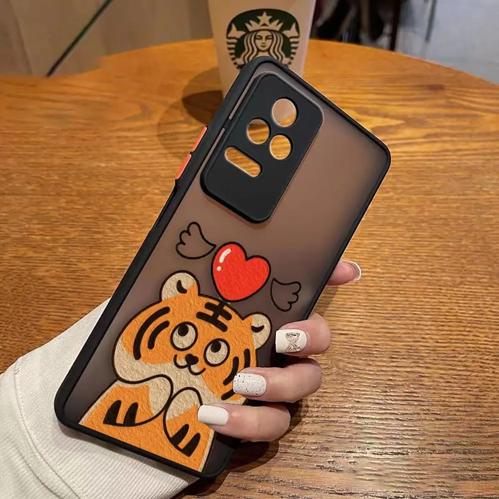 thumbnail image 1 of Matte Case for Redmi A1 K50 K40 GAMING K30 K20 10X 10C 10 9C 9T 9A 9 8 7 PRO 4G 5G Case Funda Coque Capa Shell Cute Little Tiger, 1 of 5
