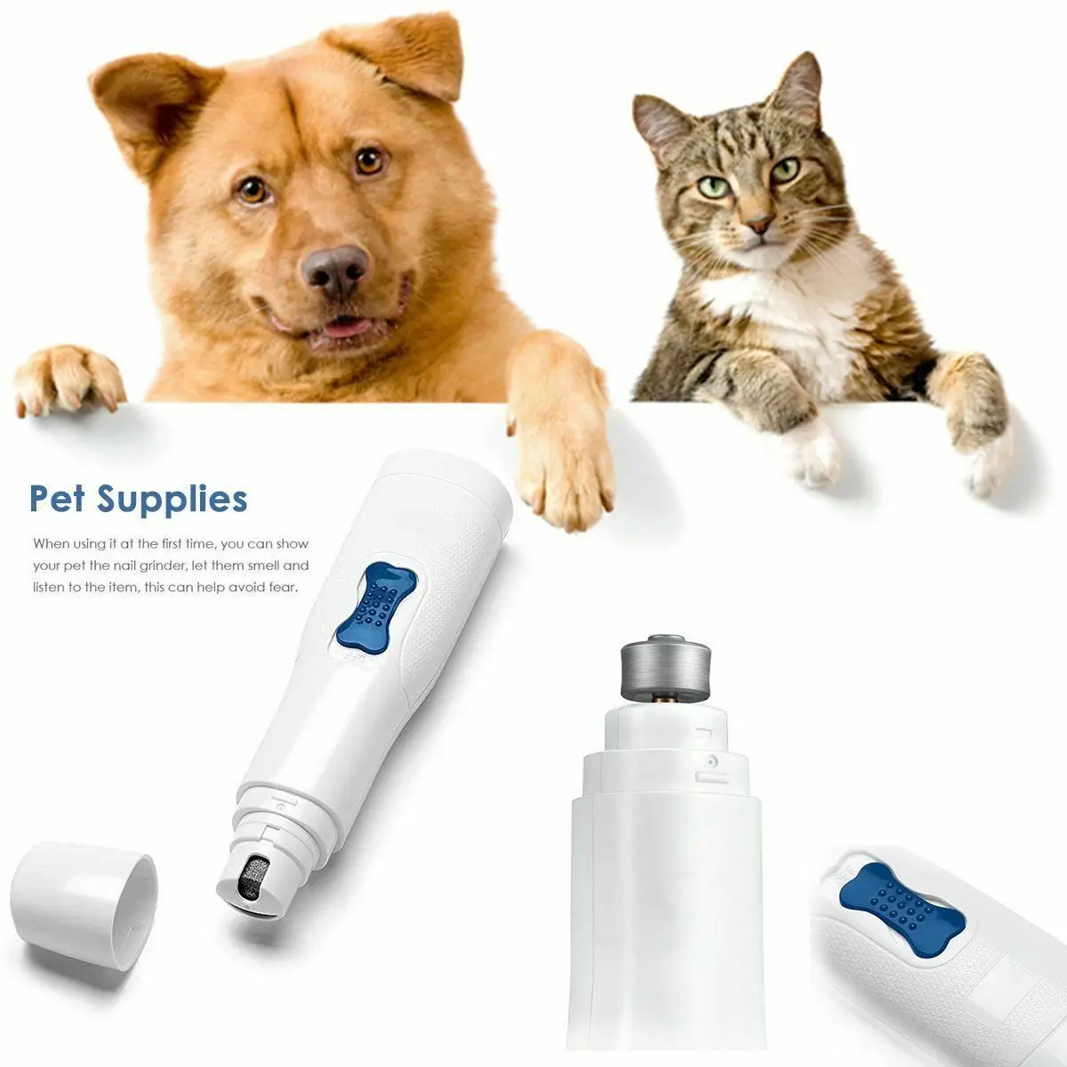 

Drop Ship Electric Pet Paws Nail Grinder Claw Grooming Trimmer for Dog Cat Gift Clippers & Trimmers Nail Tools Kits Wholesale