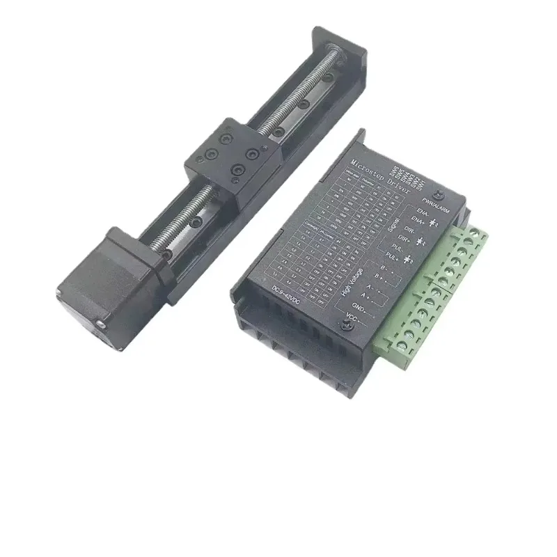 

Mini T-type Sliding Table Rail Linear Rail Stage Nema11 28mm Stepper Motor Driver Kit for XYZ Axis CNC 3D Printer