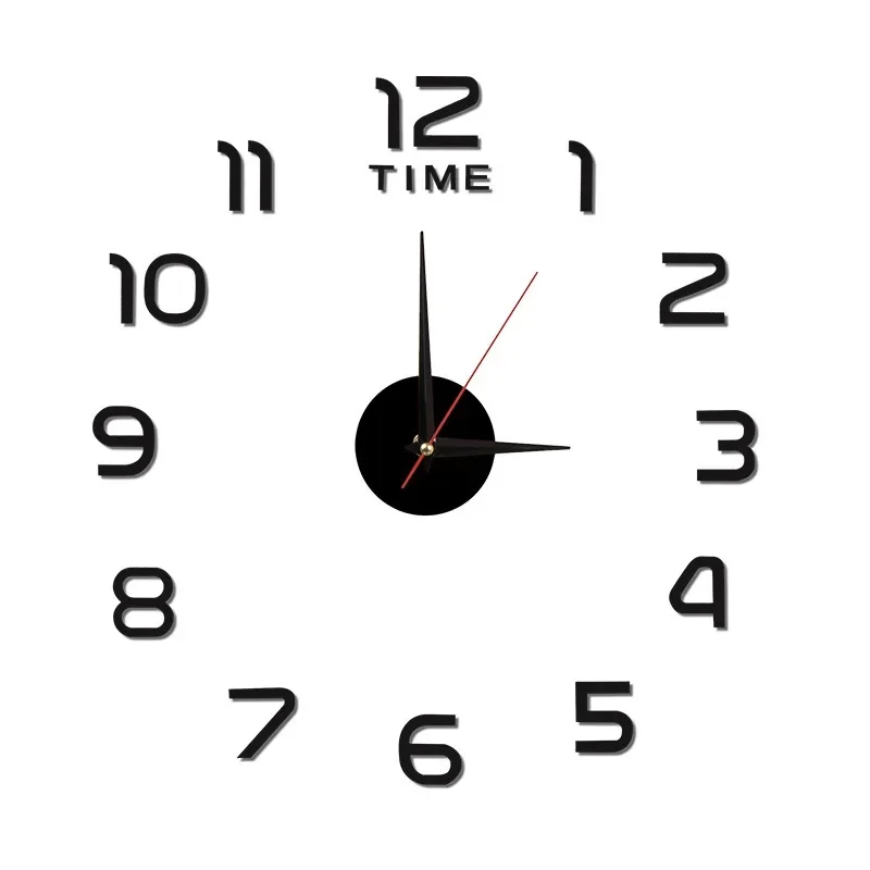 Wall Art Mirror Silent Three-dimensional Decoration Punch-free Restaurant Clock Creative Acrylic DIY Wall Clock Decor Clocks wall clock mirror clock face