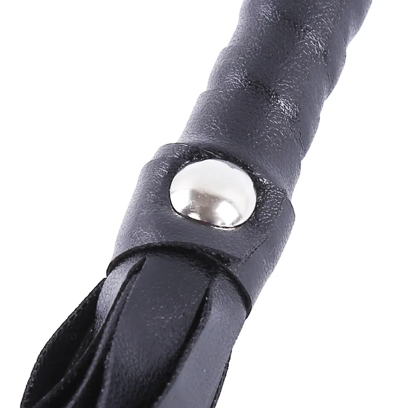 Pu Leather Pimp Whip Racing Riding Crop 1PC Party Flogger Hand Cuffs Queen Black Horse Riding Whip horse riding equipment horse riding whip