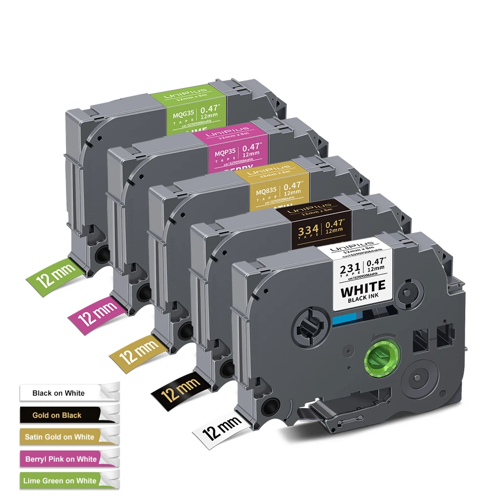 10-Pack 12mm Label Tape