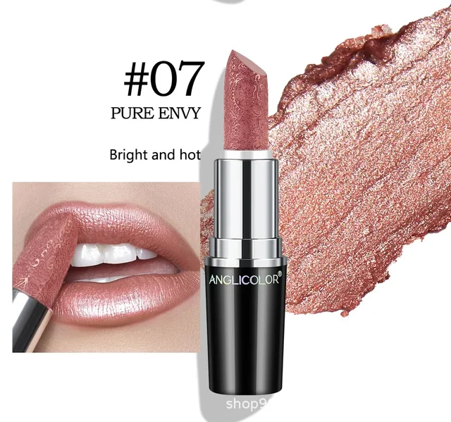 Makeup Non-sticky Non-fading Lipstick Pearlescent Long-lasting Moisturizing Fine Glitter Lip Gloss Hydrating Waterproof Lips Hot