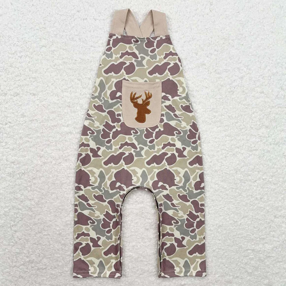 Deer & Duck Camo Print Short Sleeve Jumpsuits 7