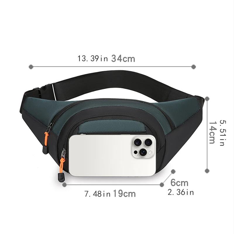 Waist Bag - Adjustable Shoulder Strap, Foldable, Lightweight, Perfect for Outdoor Sports, Hiking, Commuting, Sports Chest Bag