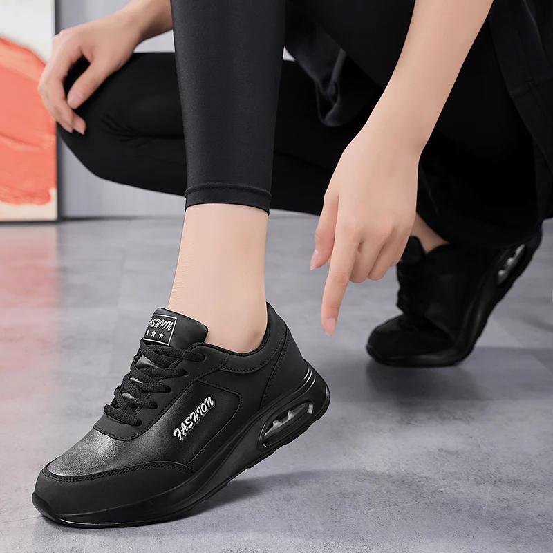 Women Non-slip Designer Casual Sneakers Ladies Sport Jogging Shoe Leather Running Shoes